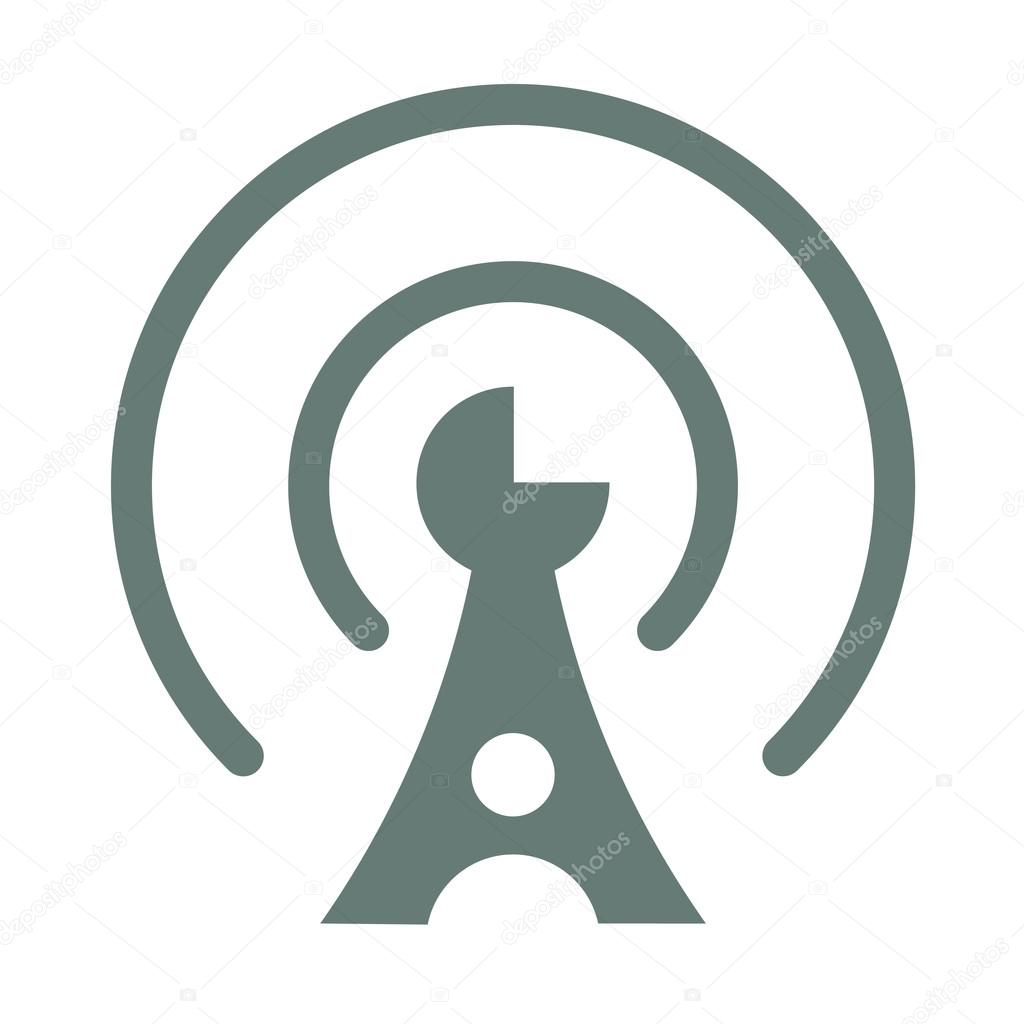 通信 - 通信タワーのアイコン - ストック イラスト — ストックベクター
