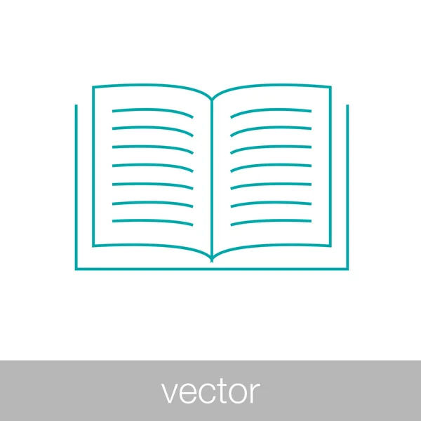 Icono del libro - Ilustración de stock . — Vector de stock