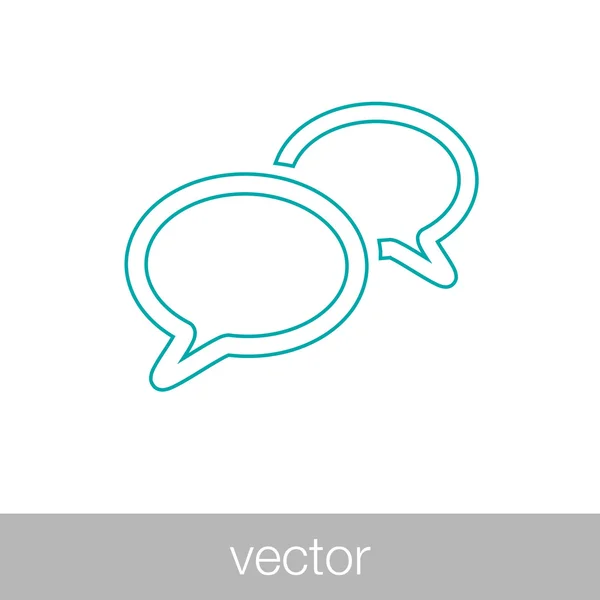Chat icono plano — Vector de stock