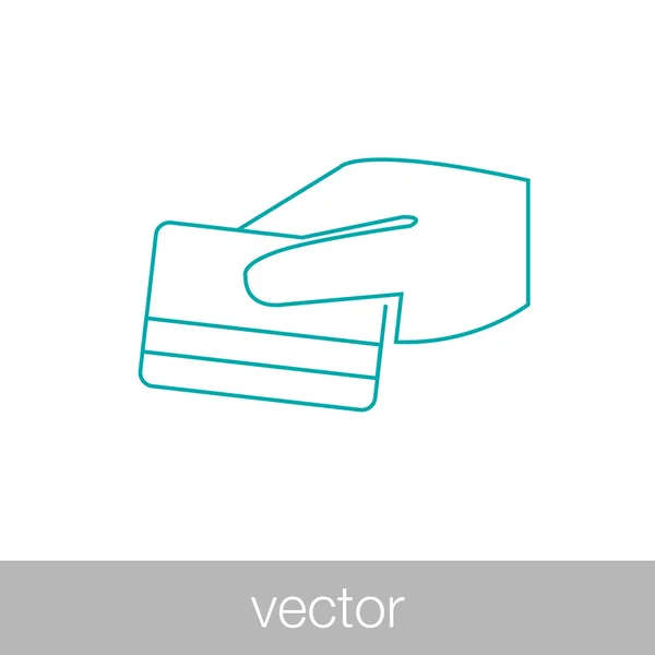 Klienten anläggning kreditkort — Stock vektor