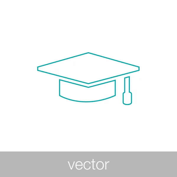 Estudiante - icono de gorra académica — Vector de stock