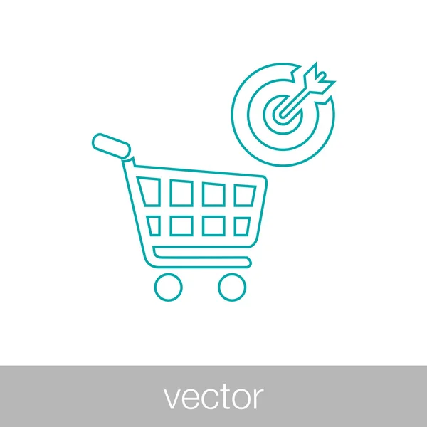 Target market concept icon — Stock Vector