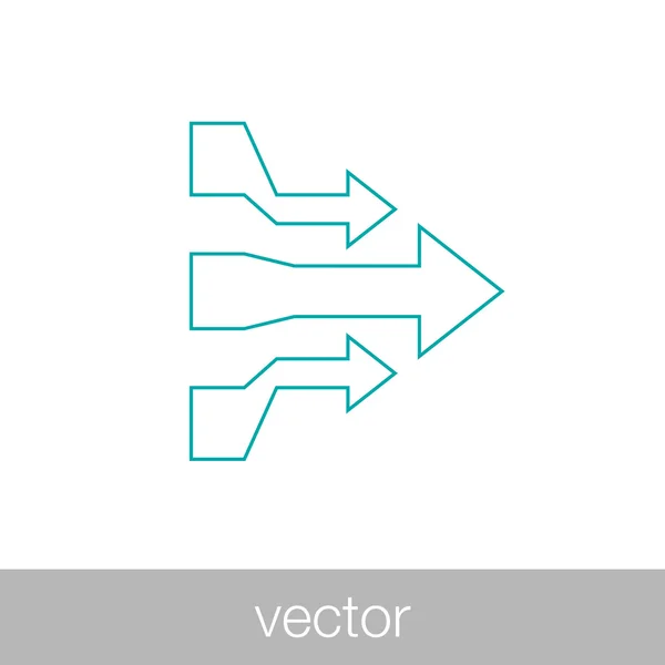 Přesunutí vpřed úkol šipka graf — Stockový vektor