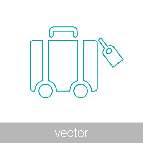 Icône concept de voyage - symbole bagage — Image vectorielle