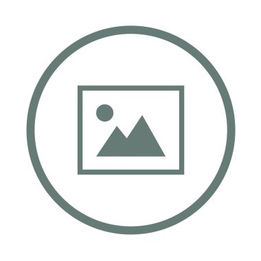 -Düğme - simgesi görüntü fotoğraf görüntü. Hisse senedi illüstrasyon düz de