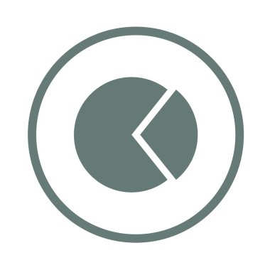 Pasta grafiği farklı büyüklükte parçalar. Piyasa analiz kavramı ICO