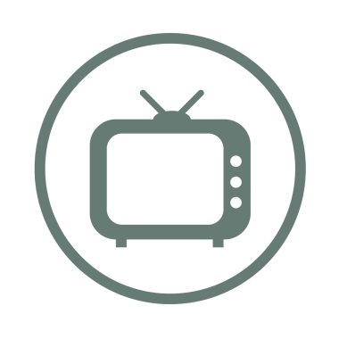 TV kavramı simgesi. Ortam kavramı simgesi. Hisse senedi illüstrasyon düz des