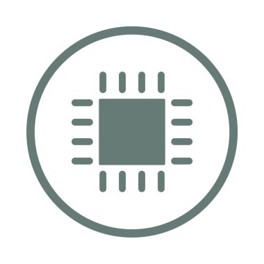 Devre kartı, teknoloji simgesi, hisse senedi illüstrasyon düz tasarımı