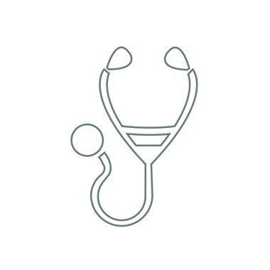 Düz tıbbi simge | Stetoskop illüstrasyon simge