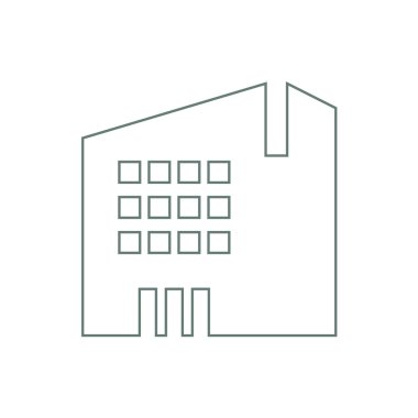 Mid-büyüklük kavramı simge oluşturma. Bina kavramı simge. Hisse senedi Il