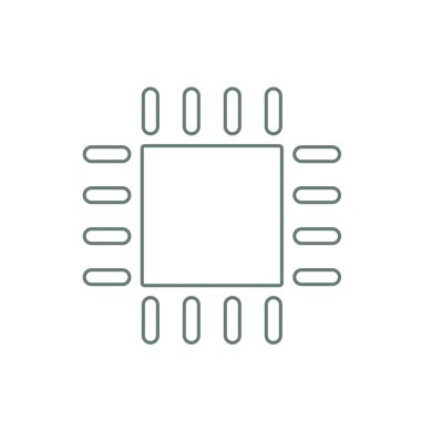 Devre kartı, teknoloji simgesi, hisse senedi illüstrasyon düz tasarımı
