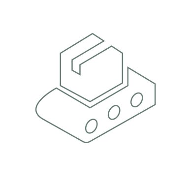 Üretim satırı kavramı simgesi.