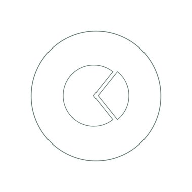 Pasta grafiği farklı büyüklükte parçalar. Piyasa analiz kavramı ICO