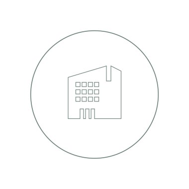 Mid-büyüklük kavramı simge oluşturma. Bina kavramı simge. Hisse senedi Il