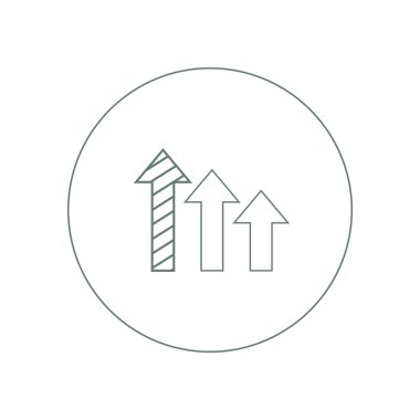 Performans ok grafik kavramı simgesi. Hisse senedi illüstrasyon düz de