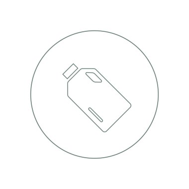 Plastik şişe kavramı simge. Hisse senedi illüstrasyon düz tasarım simgesi