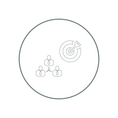 Takım strateji. İş ve pazarlama ilgili kavram simgesi