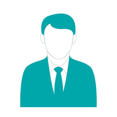 İyi giyimli kişi avatar kavramı simge. Hisse senedi illüstrasyon düz