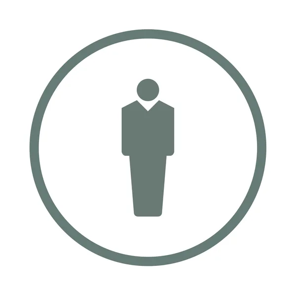 Human Figure - Button - Human figure icon. Stock illustration fl — Stock Photo, Image