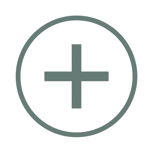 Plustecken - knapp - plustecknet ikonen. Positiv symbol. — Stockfoto