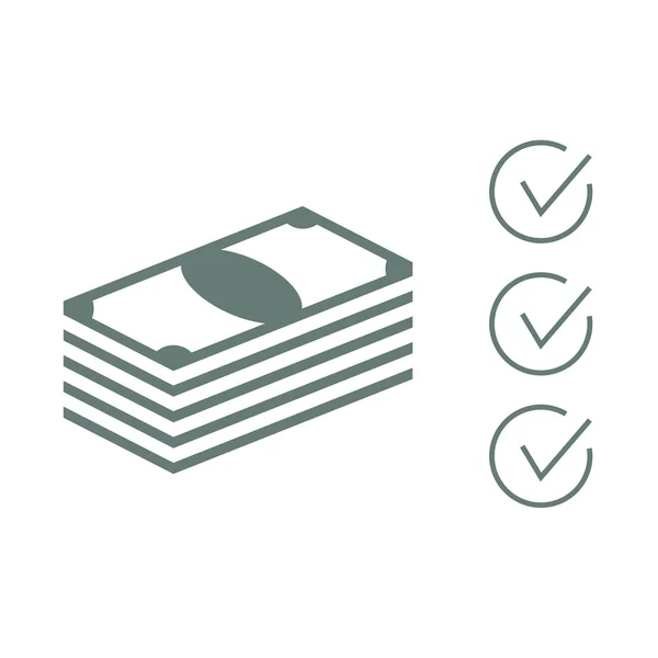 Ekonomisk Plan - Stack för pengar Icon - lager Illustration — Stockfoto