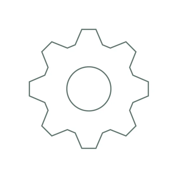 Gear icon. Stock Illustration flat design icon. — Stock Photo, Image