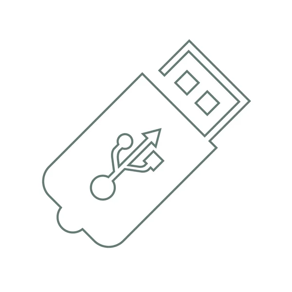 High - tech-ikonen. USB stick ikon. Lager illustration platt design — Stockfoto