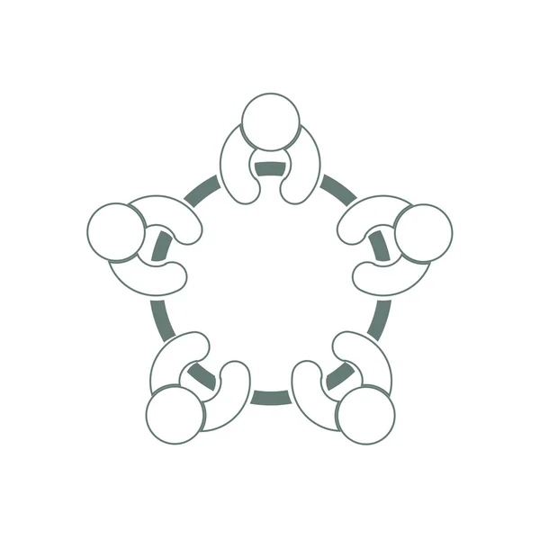 Піктограма концепції дискусійної групи. Піктограма концепції зустрічі — стокове фото