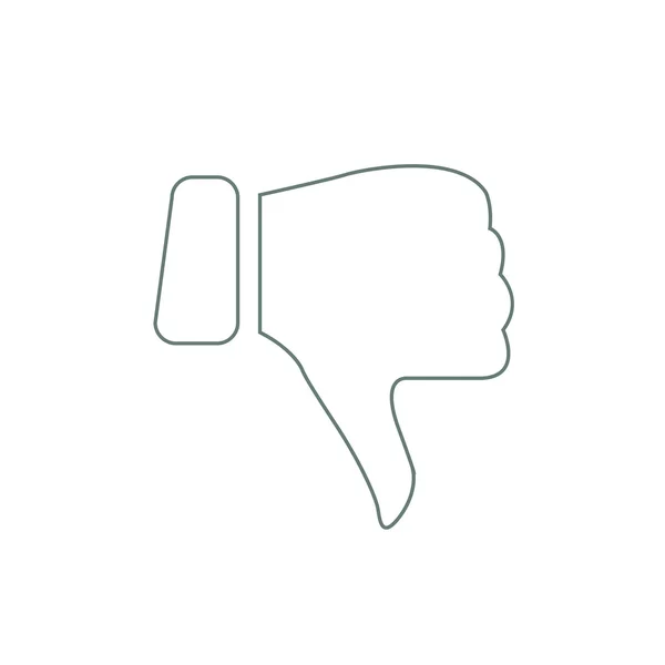 Negative feedback concept icon. Hand showing down. Stock illustr — Stock Photo, Image