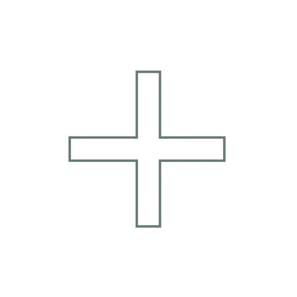 Plustecken - knapp - plustecknet ikonen. Positiv symbol. — Stockfoto