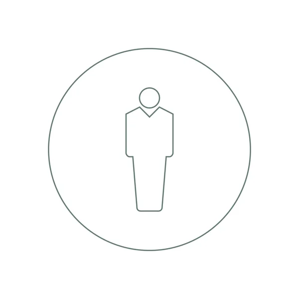 Human Figure - Button - Human figure icon. Stock illustration fl — Stock Photo, Image