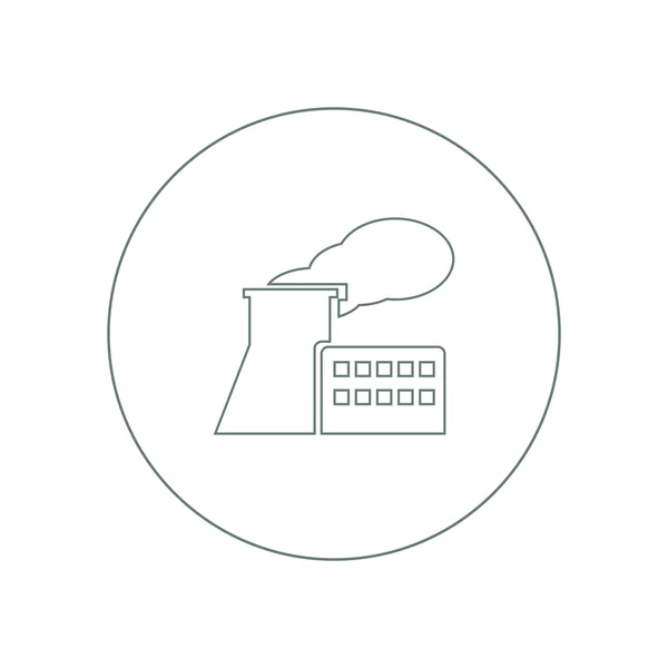 Productie fabriek en fabriek pictogram. Platte de Stock Illustratie — Stockfoto