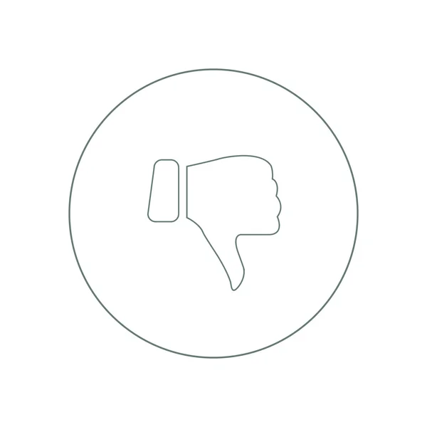Negative feedback concept icon. Hand showing down. Stock illustr — Stock Photo, Image