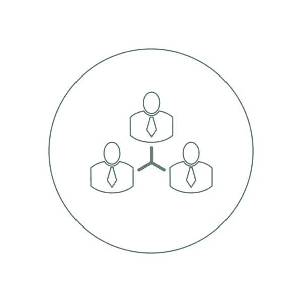Abstracte illustratie pictogram met complexe business-netwerk. Busine — Stockfoto