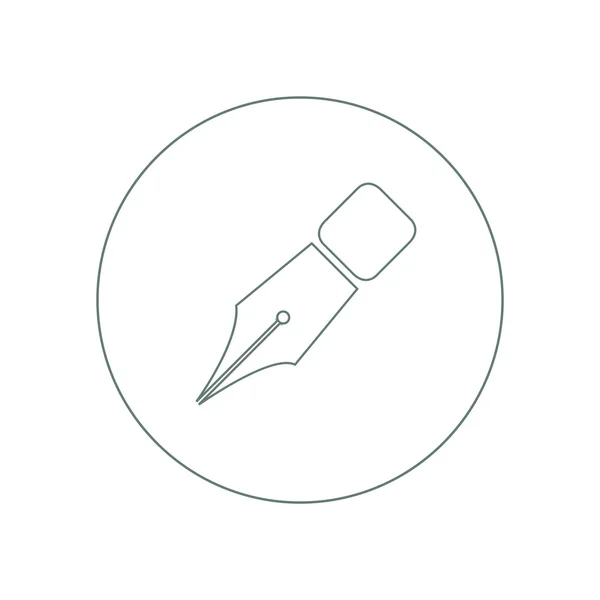 ペン ツールのシルエットのコンセプトです。古いインク ペン先. — ストック写真