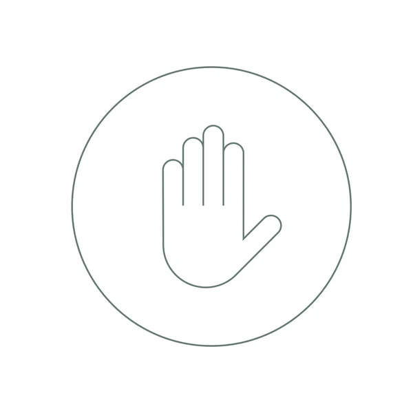 Illustration av en mänsklig hand stoppskylt — Stockfoto