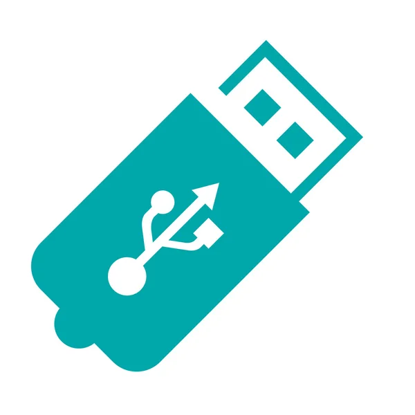 Hightech-Ikone. USB-Stick-Symbol. Lagerillustration flaches Design — Stockfoto