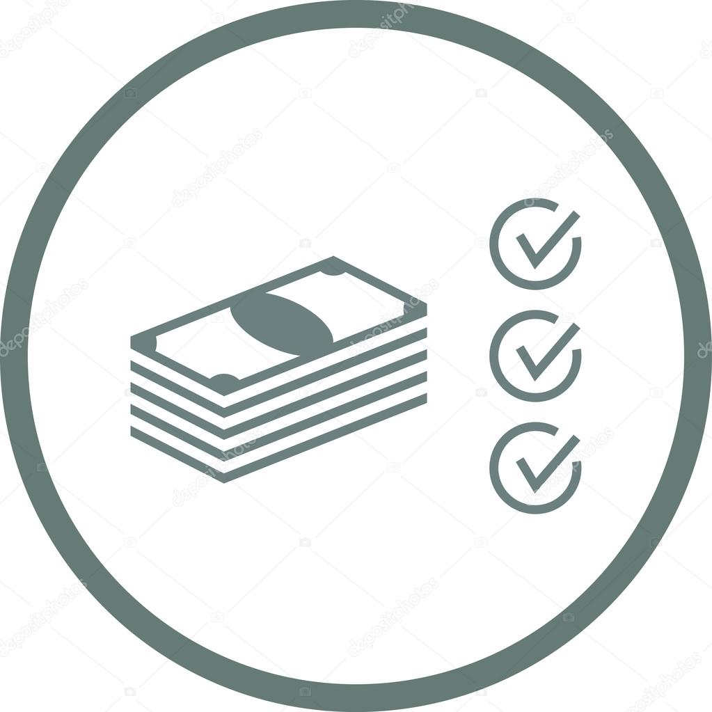 Financial Plan - Stack of Money Icon - Stock Illustration