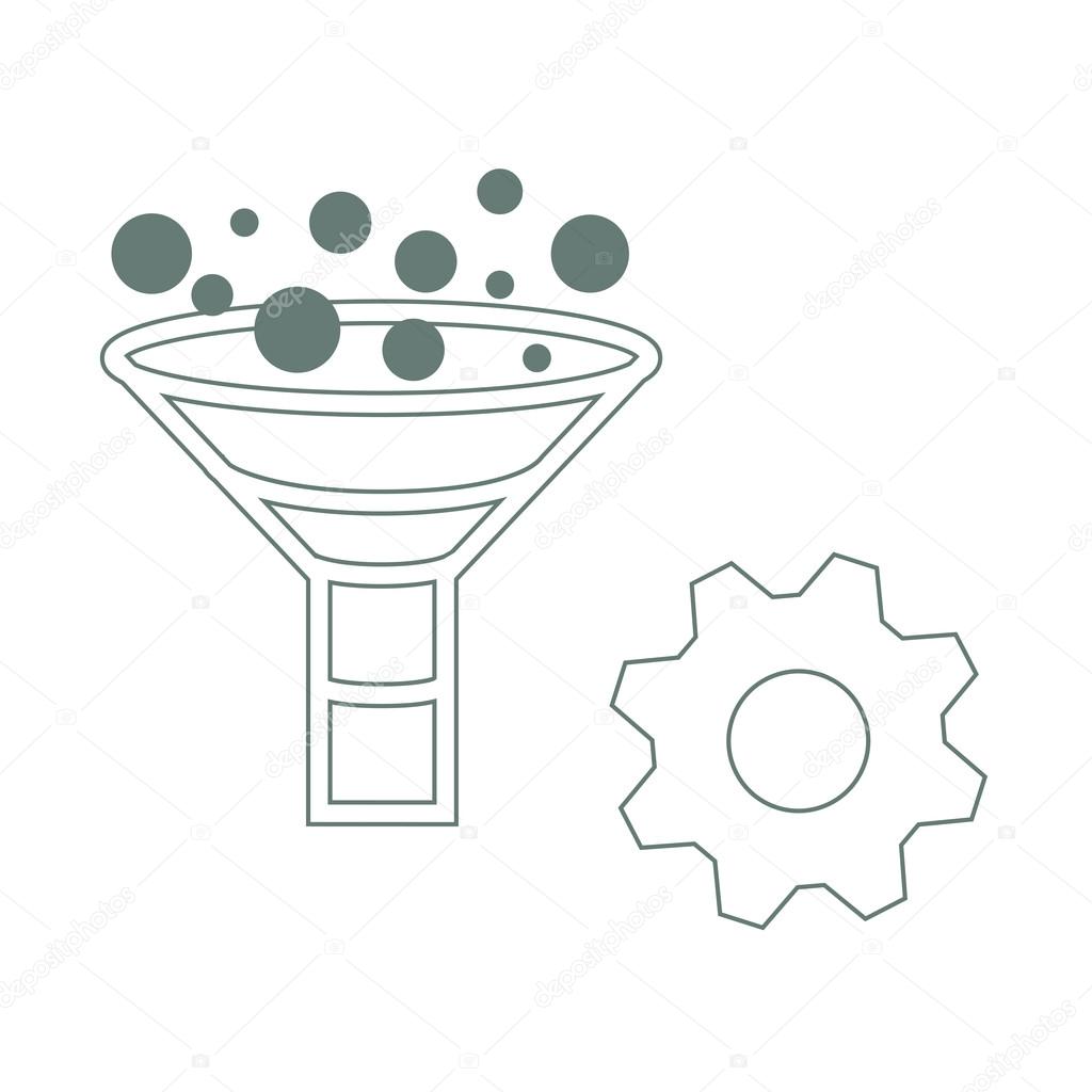 Research & Development - Ideas Filter- Stock Illustration