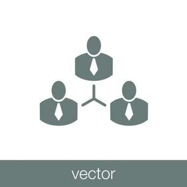 Karmaşık iş ağ ile soyut illüstrasyon simge. Busine