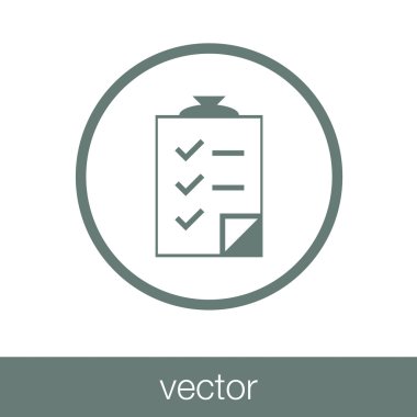 Denetim listesi Pano - hisse senedi illüstrasyon. Tamamlanan görevler listesi