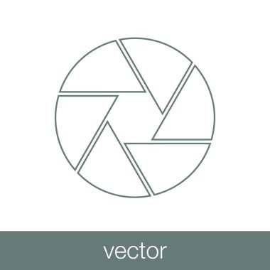 Kamera çekim kavramı simgesi. Hisse senedi illüstrasyon düz tasarım simgesi