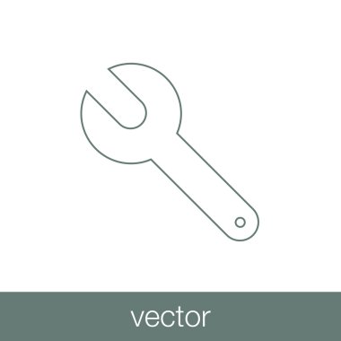 Bir somun anahtarı veya ayarlanabilir anahtarı aracı aracı - düğme - hisse senedi gösteren resim.