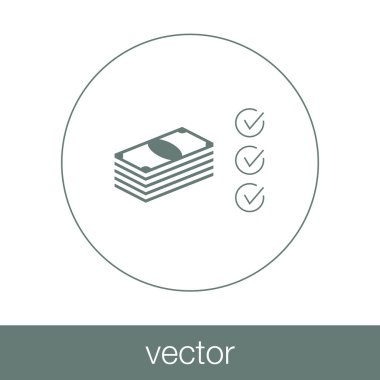 Finansal Plan - yığın para simgesinin - hisse senedi illüstrasyon
