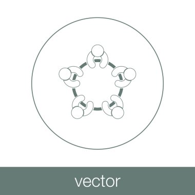tartışma grubu kavramı simgesi. Toplantı kavramı simgesi
