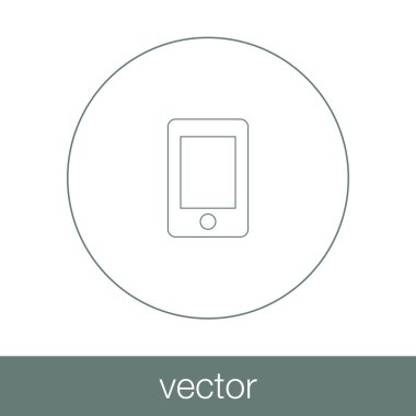 Tablet - düğme - hisse senedi illüstrasyon - akıllı telefon simgesi - tablet