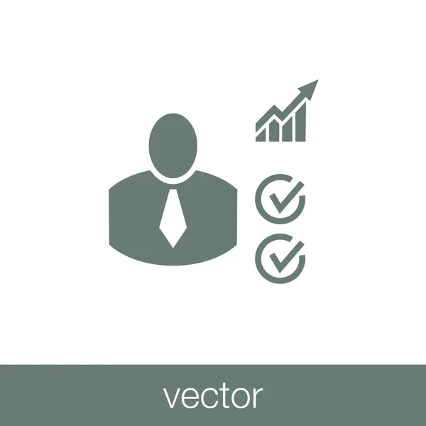 Obchodní metriky koncept ikonu - skladem ilustrace plochý design — Stockový vektor