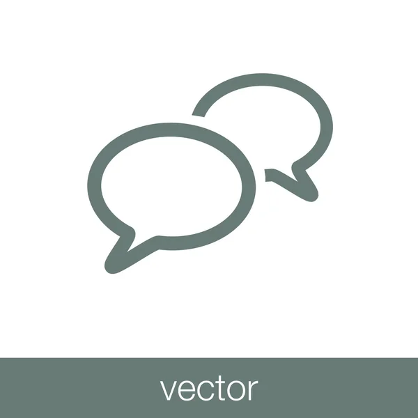 Chat lapos ikon — Stock Vector