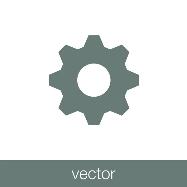 Icono del engranaje. Icono de diseño plano de ilustración de stock . — Vector de stock