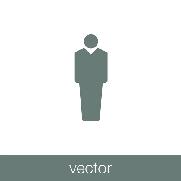 Figura humana - Botón - Icono de figura humana. Ilustración de stock fl — Vector de stock